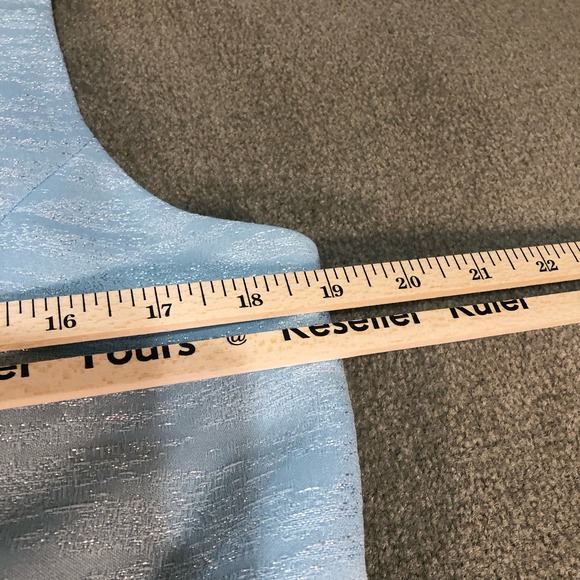 John Meyer Womens Dress 12 Blue Sleeveless Shift Pockets Back Slit Side Zip - Picture 7 of 11